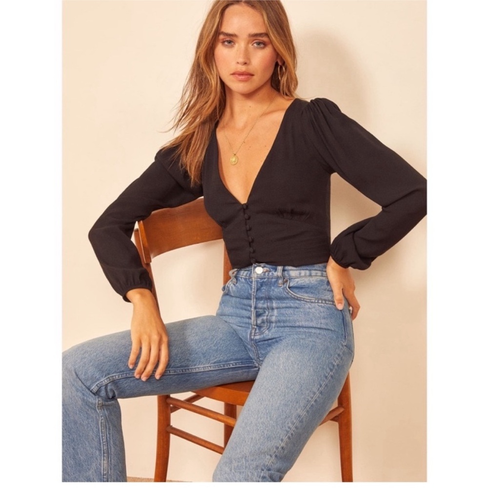 Reformation Nell Top Black - size S, New With Tags, Never Worn